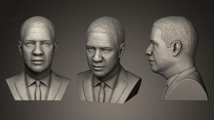 Бюсты и барельефы известных личностей (Дензел Вашингтон, BUSTC_0135) 3D модель для ЧПУ станка